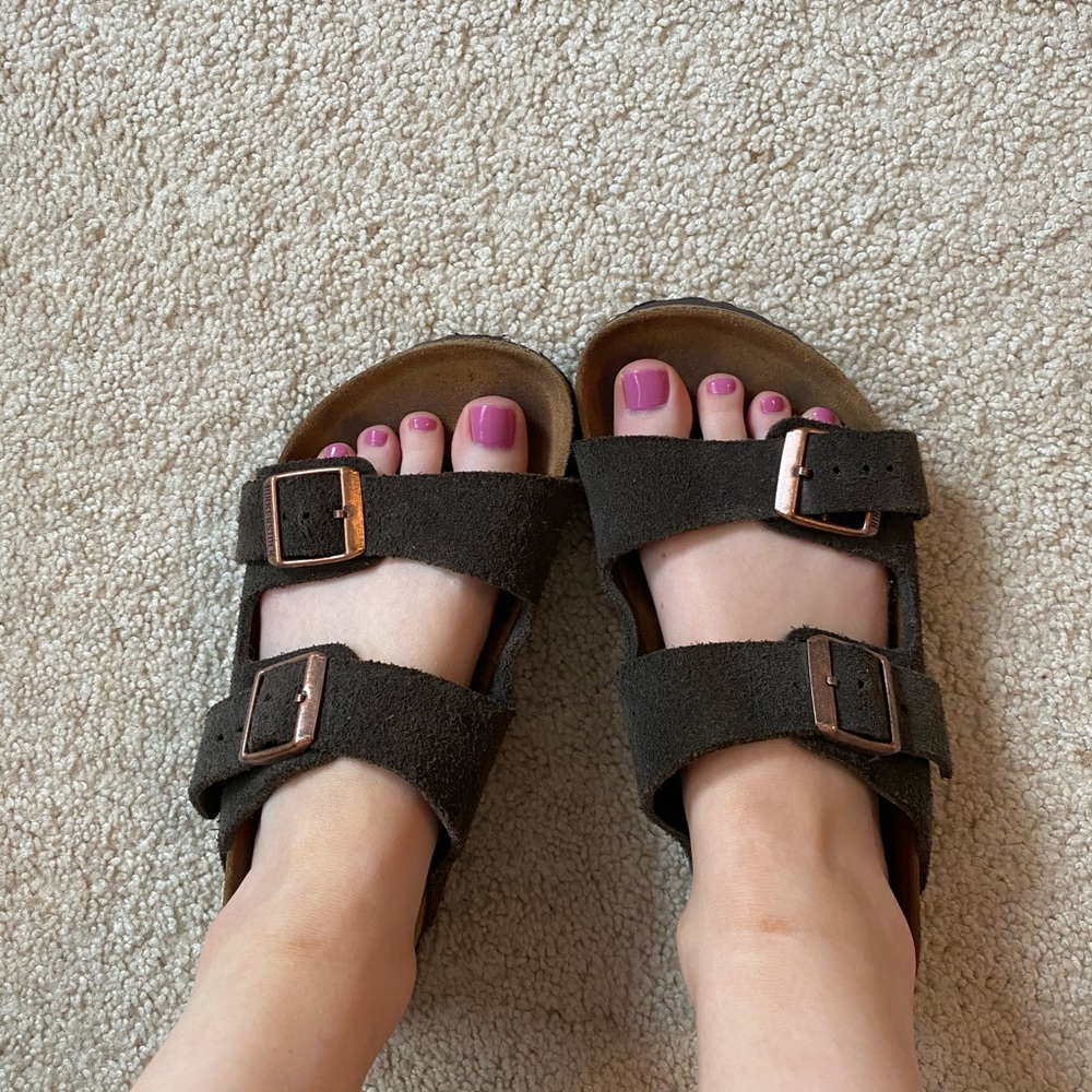 suede birkenstock sandals